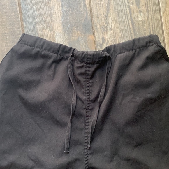 Straight Black Staright Leg Linen Pants - Picture 2 of 3